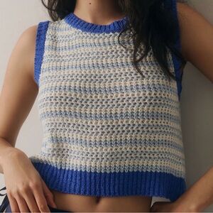 Flat White Open-Stitch Tie-Back
Sweater Tank